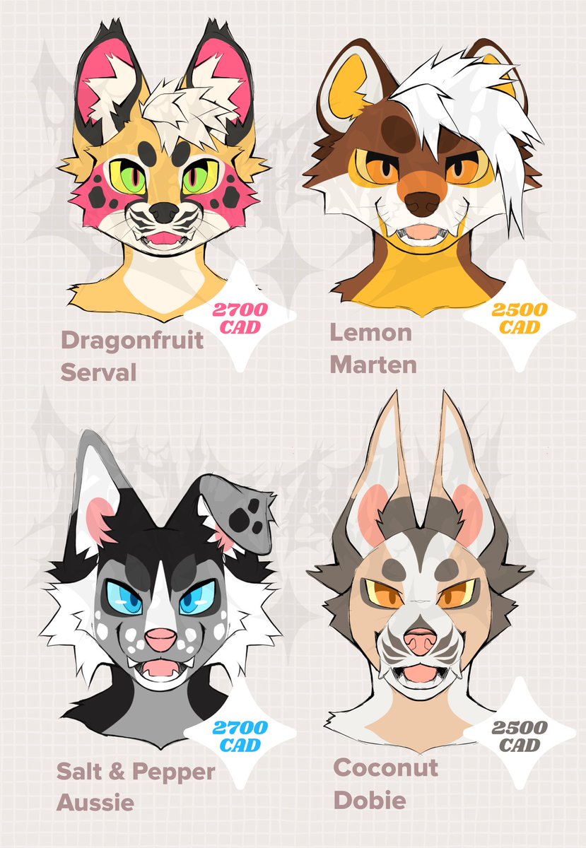 Fursuit quotes are open!
+ some pre-made designs :3 

Will be open until Nov 1st, then accepting one slot