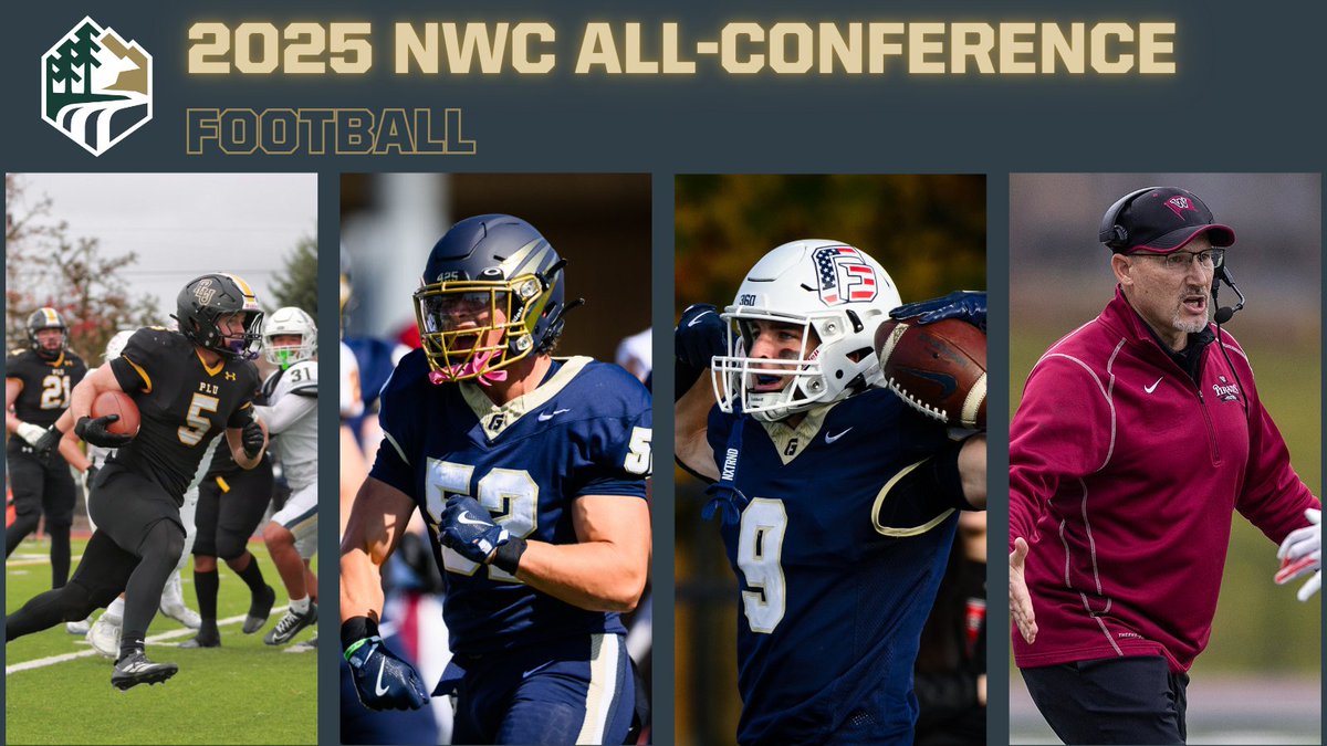 NorthwestConf's tweet image. 2025 All-NWC Football Team Announced: Lutes’ Schuh, Bruins’ Erickson and Denault, and Pirates’ Sandberg Earn Top Honors
nwcsports.com/news/2025/11/2…