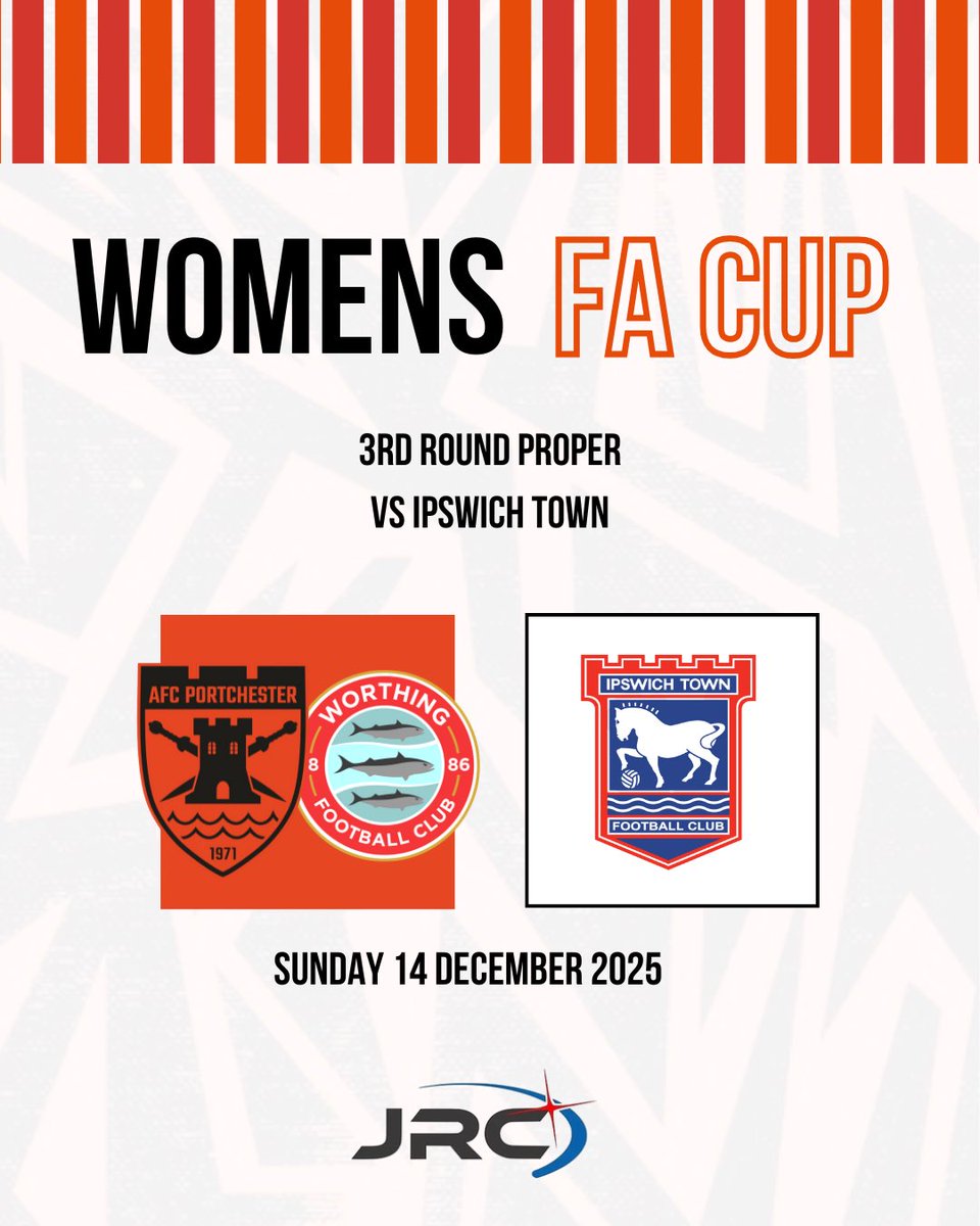 💥 FA CUP NEWS!

Win on Sunday and we’ll book a huge 3rd Round showdown with Ipswich Town!

A massive opportunity awaits… but the job starts with Worthing. Let’s go! 🧡🔥