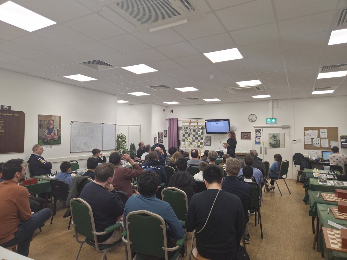 hammer_chess's tweet image. A packed MindSports Centre listening to Jovanka!