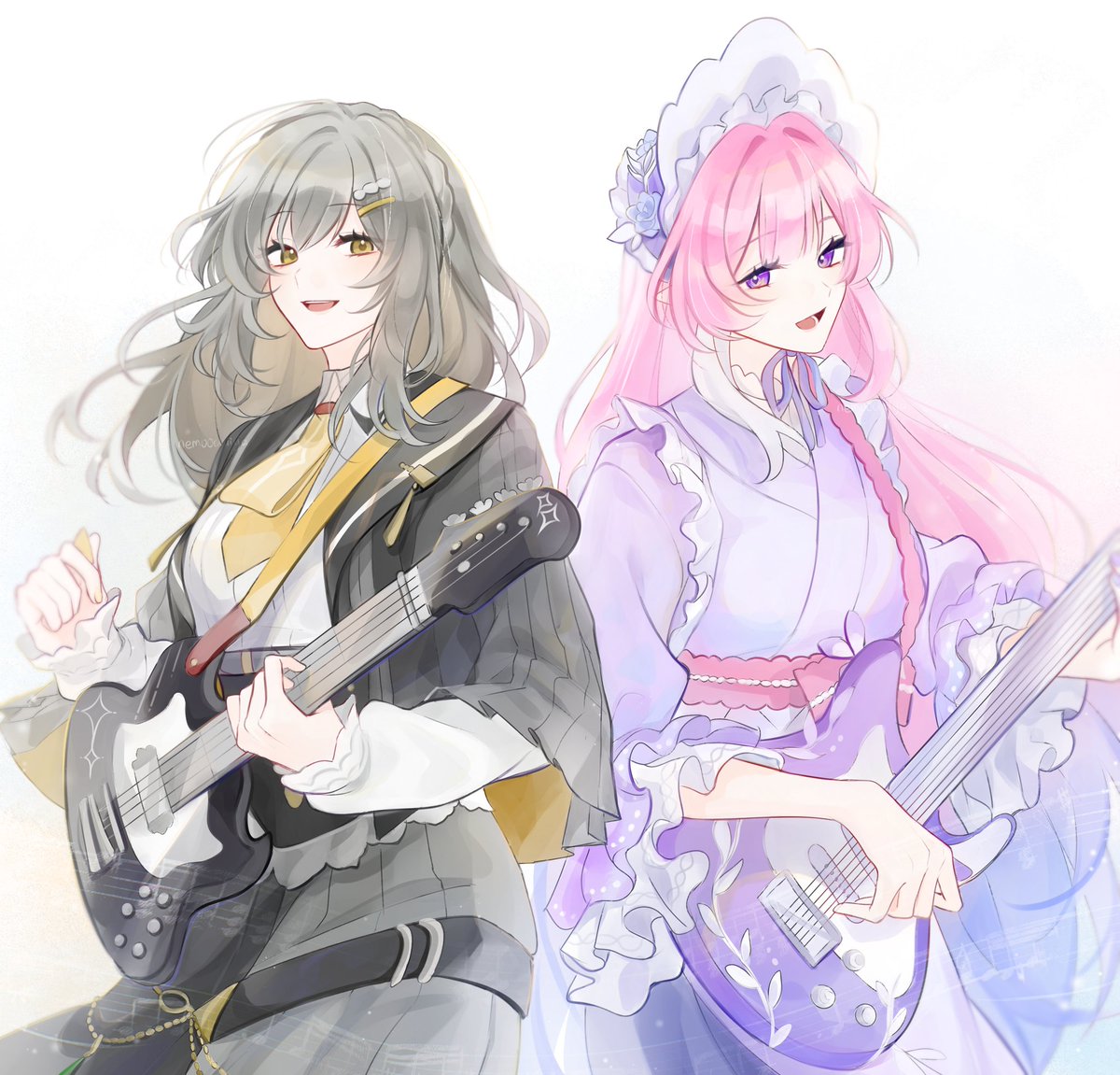 nem00chiiya's tweet image. 🎸💛🩷 #Stelle #Cyrene #HonkaiStarRail #スターレイル
