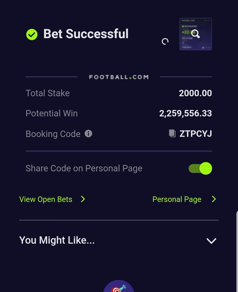 Godfavourite01's tweet image. 600 ODDS -- ZTPCYJ
409 ODDS -- QR8M4Y

 @ugochukwuchiam6 @Kalelfly @believe_in_mee @Emmyjaxson @PJOSO1 @Tee_jayy6 @MrDanieltip