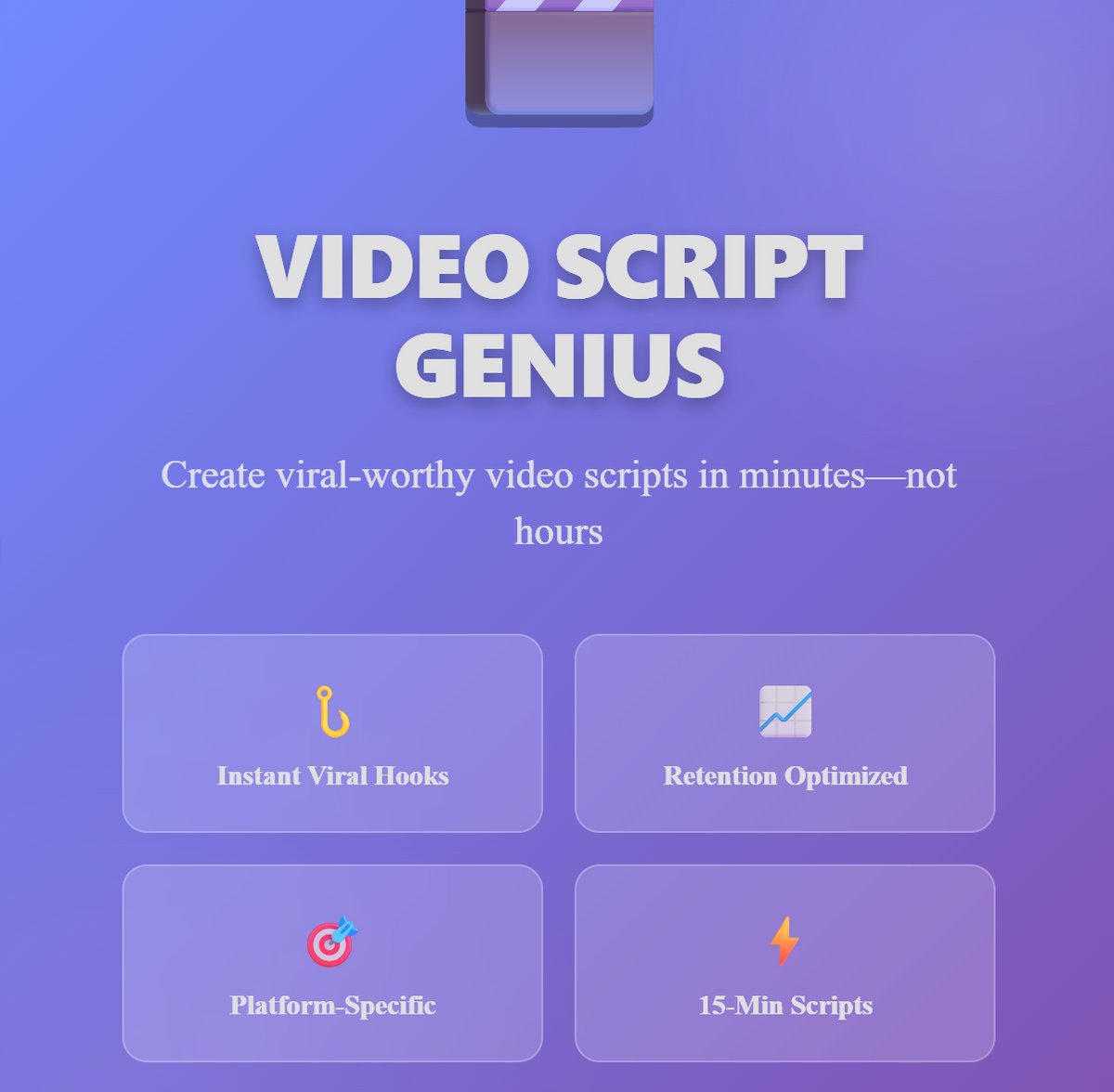 Theaiprompter7's tweet image. Platform-ready video scripts in minutes — instant hooks, retention-driven structure, B-roll ideas and natural CTAs for YouTube, TikTok &amp;amp; Reels. Make viral videos today! 🎬✨ #VideoScripts #ViralVideos rpst.cc/Zx3Hqh
