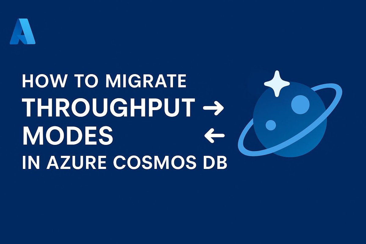 Sirousyari's tweet image. New article: A guide to Azure Cosmos DB throughput migration — Serverless, Manual, Autoscale, and when/why/how to switch.

👉 Read the full article here: satgin.co.uk/learn/cosmos-d…

#CosmosDB #Throughput #Serverless #Autoscale #Manual #SATGIN