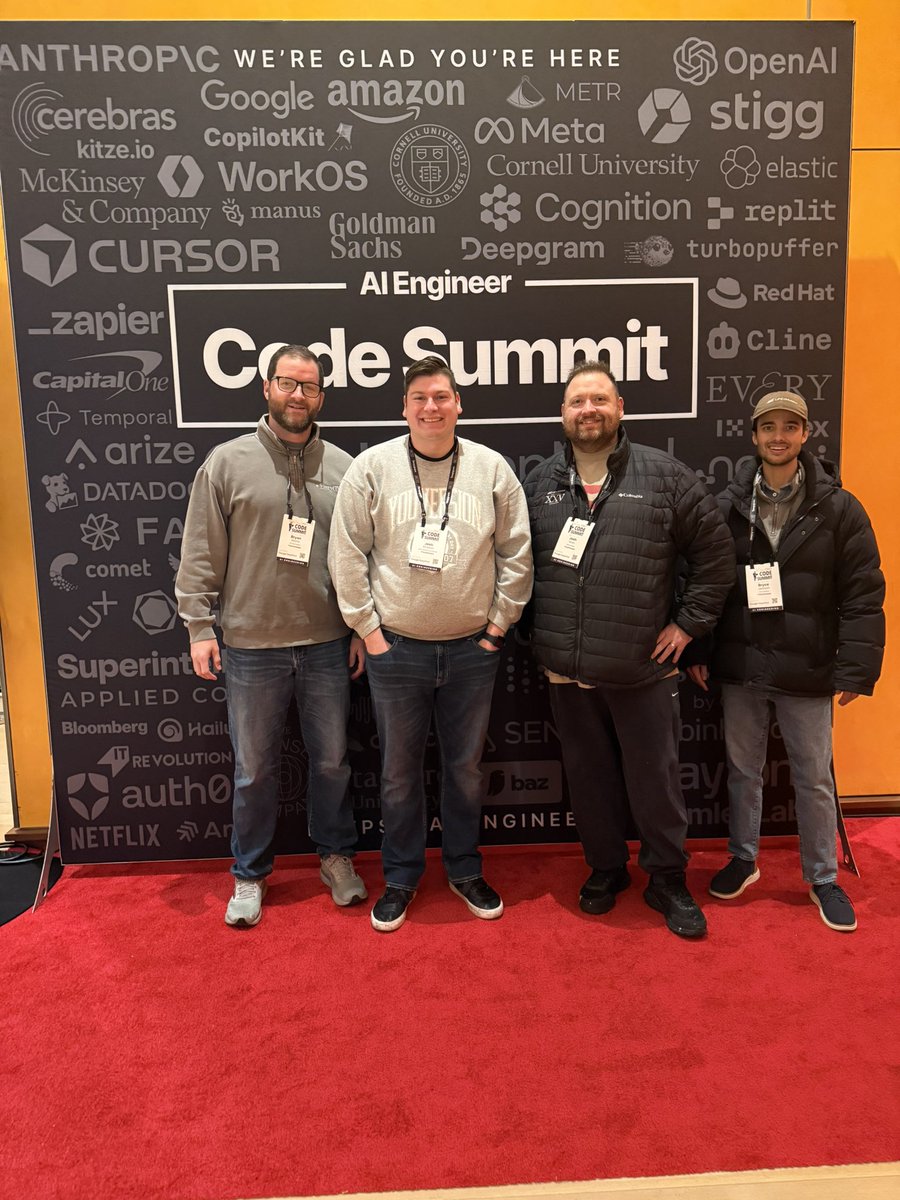 joshdbirdwell's tweet image. Our team got to go to the @aiDotEngineer code conference this past weekend. We learned a lot. Solid talks and conversations. I have a list of things to try. Thanks @swyx and team for putting on this event.