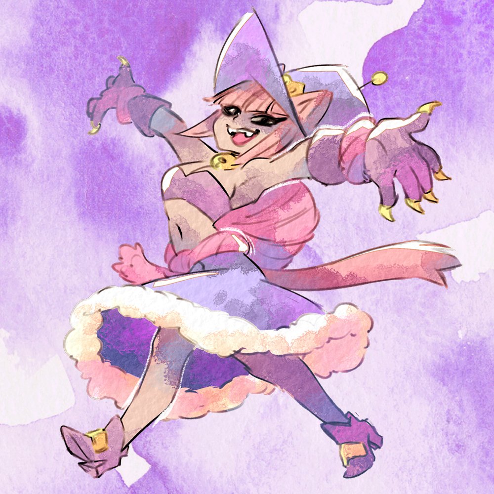 CanCanCanAMan's tweet image. Pawsome 🐱🪄 
Watercolors by @Rafchu 
Scissorpaw voiced by @wolfiesantics