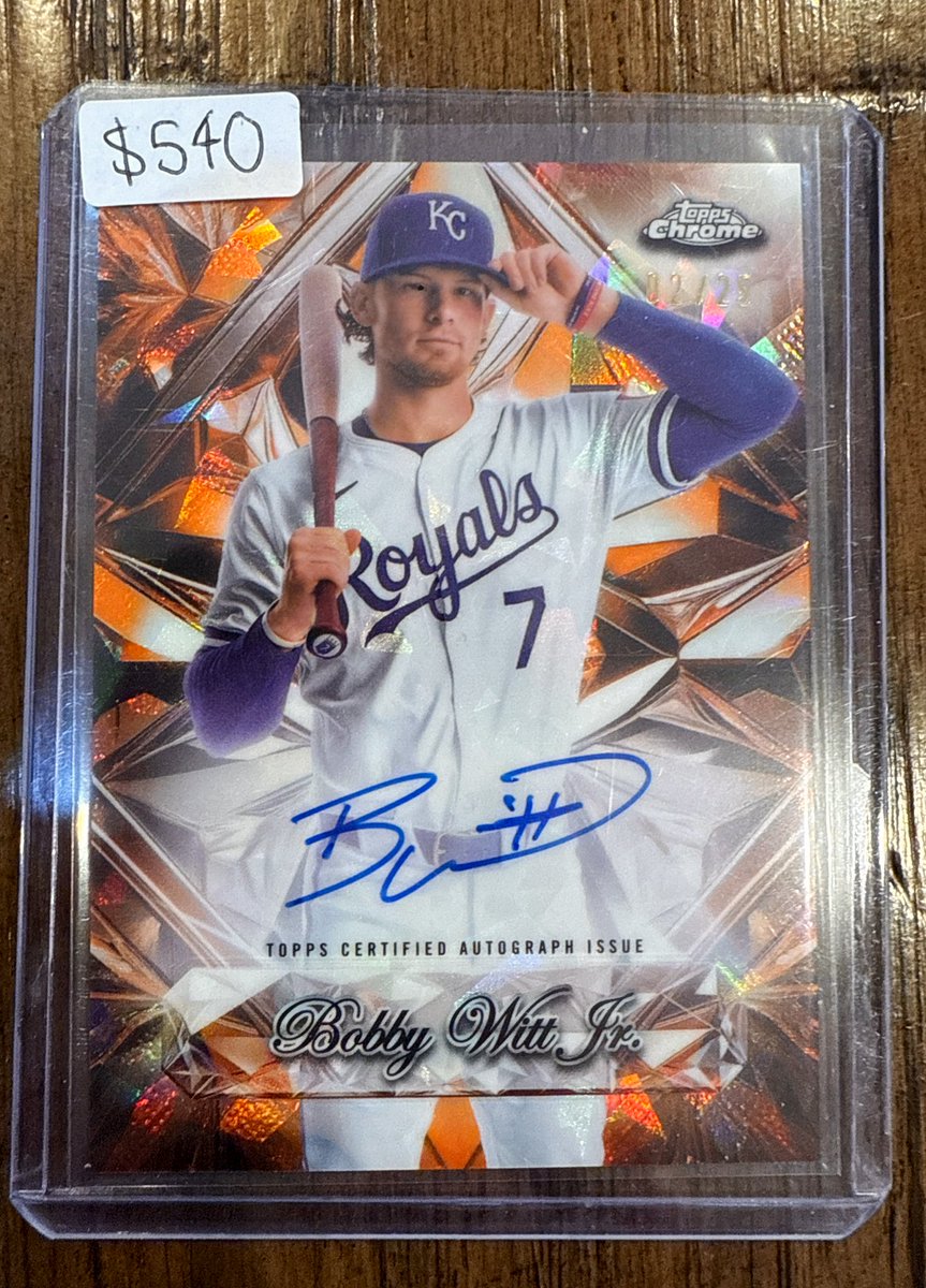 Bobby Witt Jr Sapphire Selections Auto /25

$540 pretty firm as I think it’s worth more