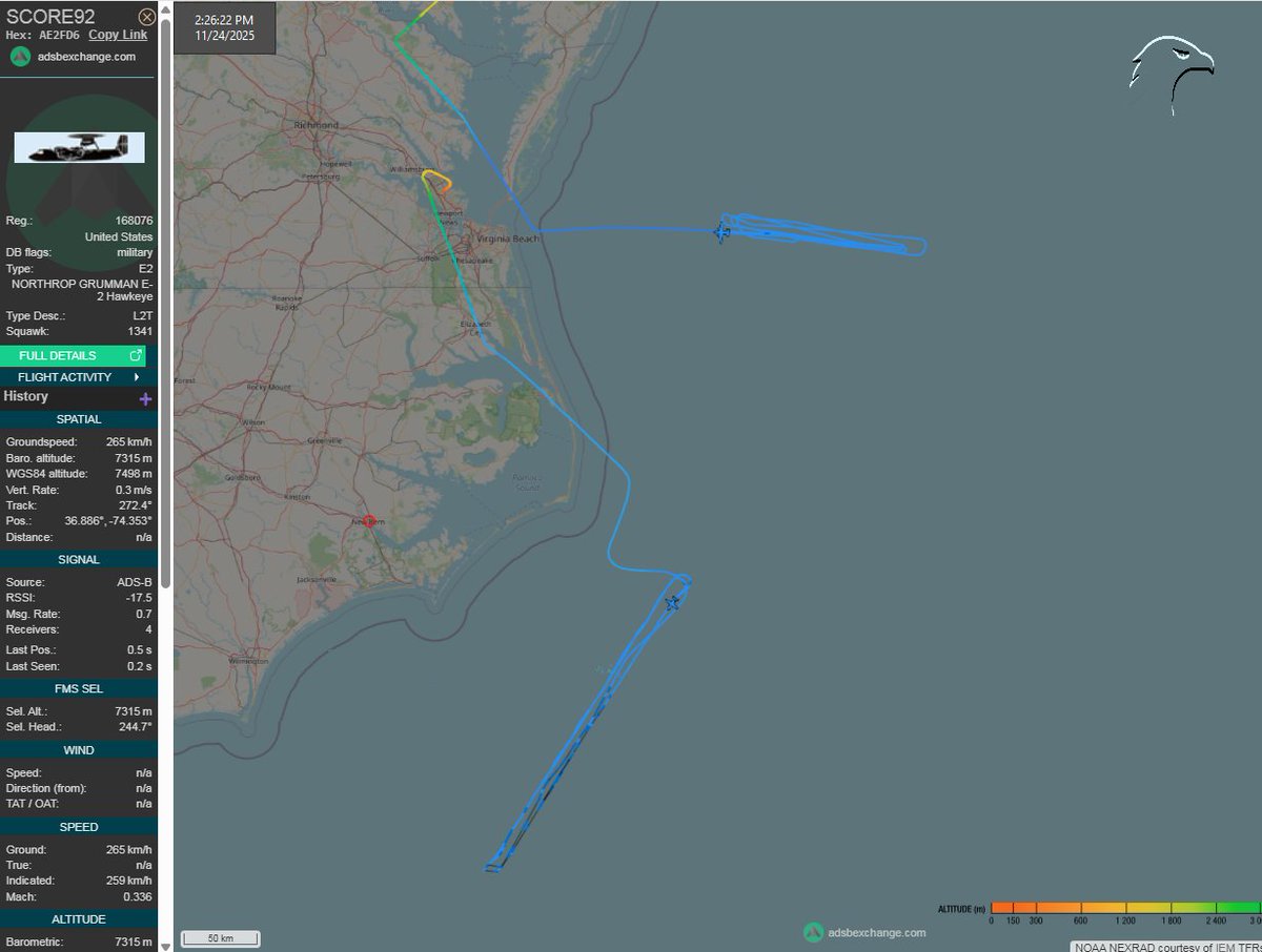 FlconEYES's tweet image. SCORE92 | 168076 | AE2FD6 | ibit.ly/F5P4c
FST10 | N10FN | A002E5 | ibit.ly/RUBJw

#AvGeek #ADSB #planespotting #24Nov