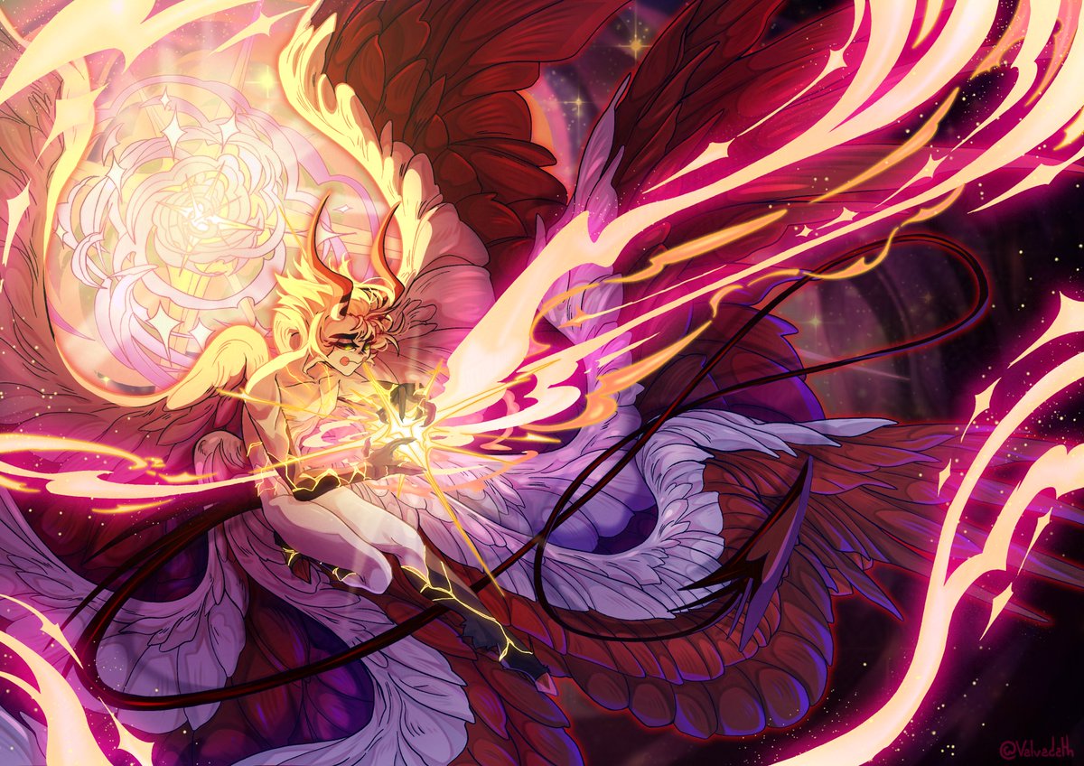 valvadath's tweet image. He attempts to recreate the stars🌟

#HazbinHotelFanart #HazbinHotel #LuciferHazbinHotel #Hazbinhotellucifer #Lucifermorningstar