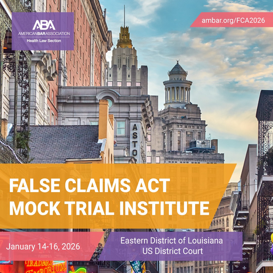 WWCDA1's tweet image. #WWCDA is pleased to partner with the ABA at their False Claims Act Mock Trial Institute, from Jan. 14-16, 2026, in New Orleans! WWCDA members receive a 20% discount. Register now: 
 bit.ly/48kF2nH