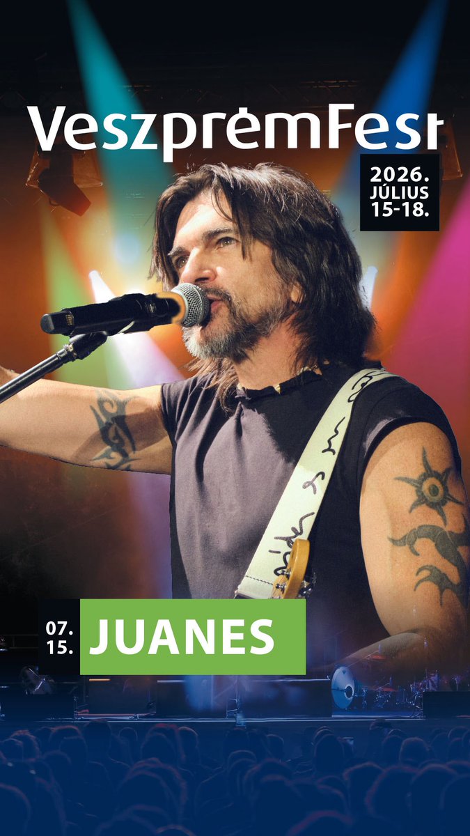 Emocionado de regresar el próximo verano de tour por Europa. Feliz de anunciarles que estaremos en concierto en Veszprém, Hungría🔥🙏🏻
Nos vemos el 15 de julio en <a href="/veszpremfest/">VESZPREMFEST</a> 

🎟️🎟️ tickets disponibles: veszpremfest.jegy.hu