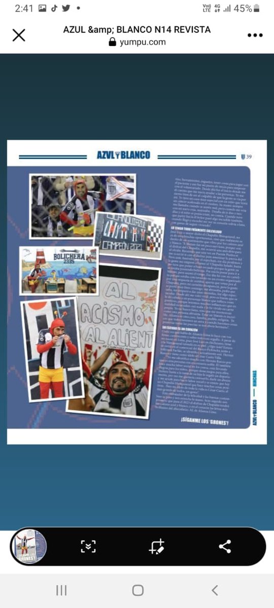 Chapulingrone's tweet image. Gracias a la revista #AzulyBlanco de mí amigo Segundo Alcalde por la primera entrevista que me realizó como Chapulín Blanquiazul.