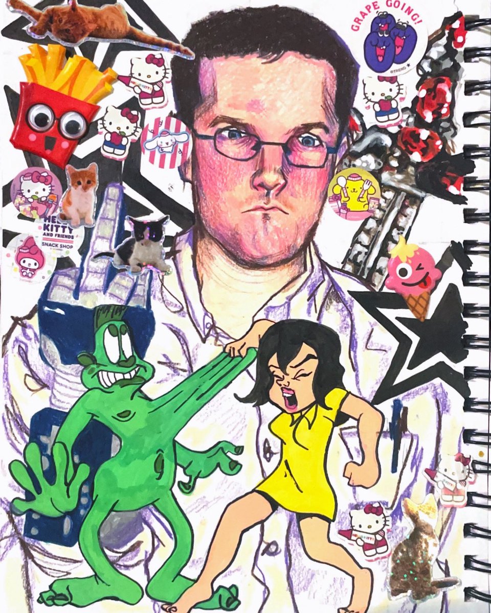 fixxleopard's tweet image. avgn in my sketchbook