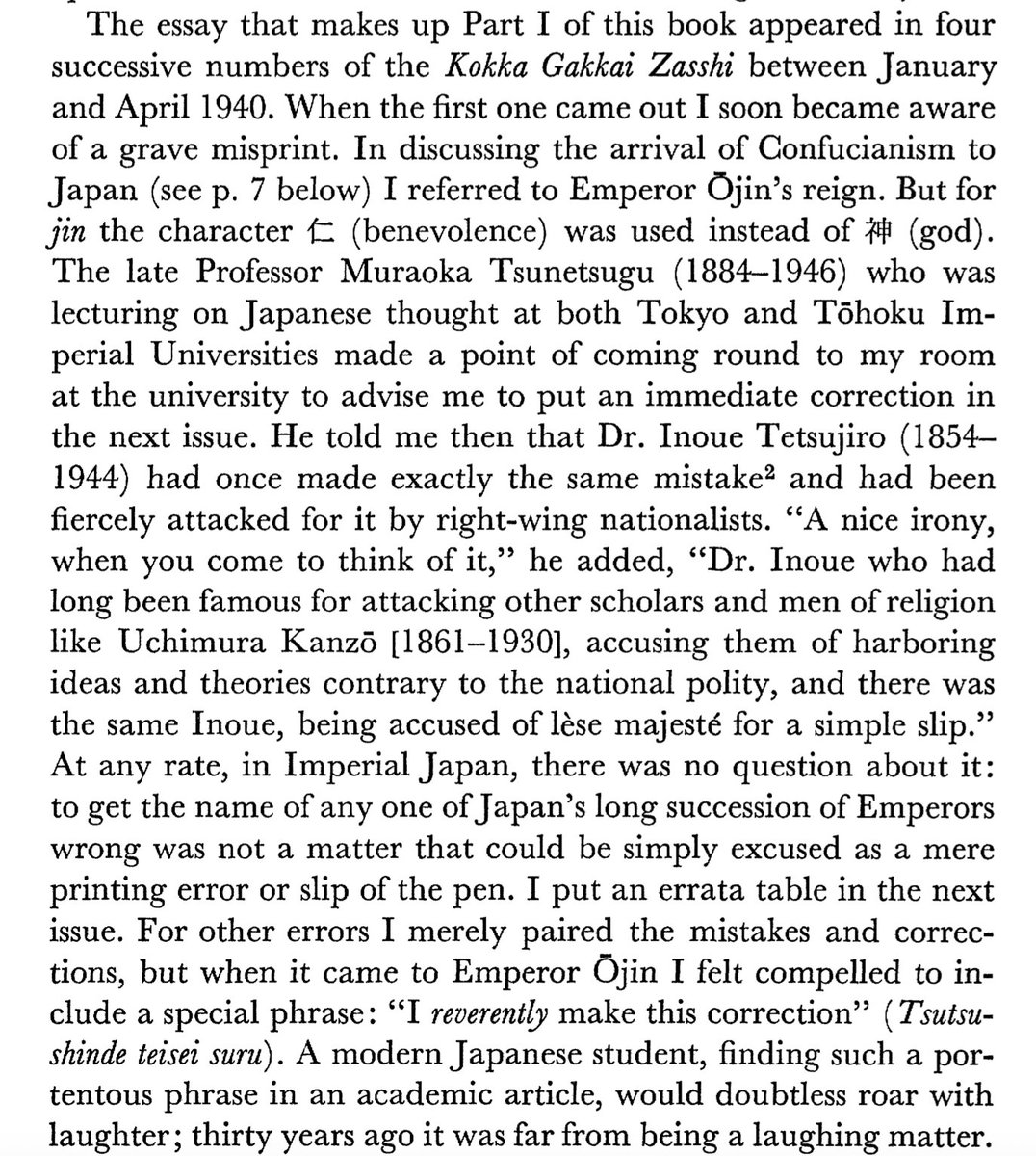chaciav's tweet photo. Maruyama Masao on how you could be accused of lèse-majesté for a simple typo in imperial Japan https://t.co/sYMUSSK2Ms