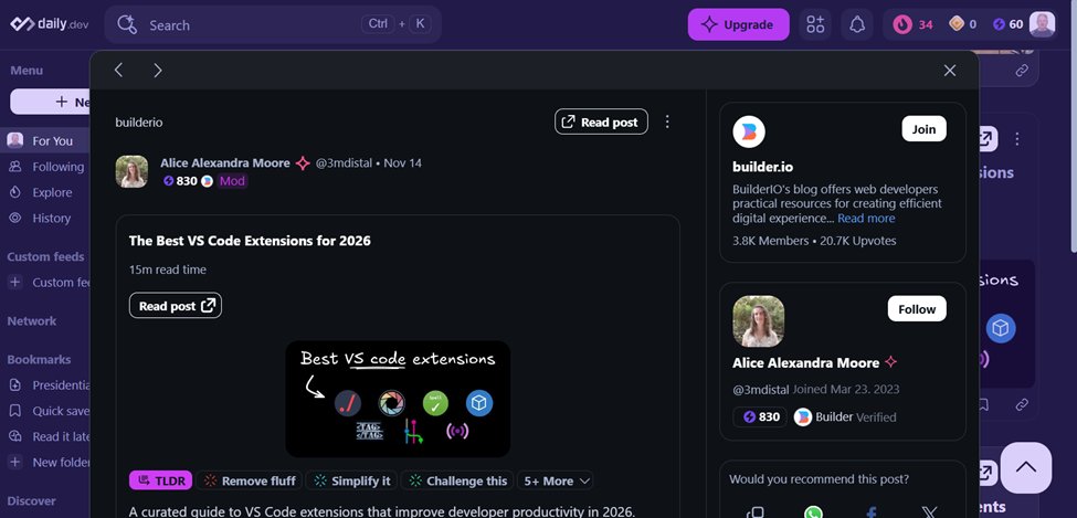 DayDayUp22's tweet image. 📖 Daily Reading: • ✅ freeCodeCamp News: 1 article • ✅ Daily.dev: 1 article
💻 Learning Platforms: • Game Off 2025: Added co-author credits to commits and PRs #PythonProjects #GameJam #Collaboration #OpenSource