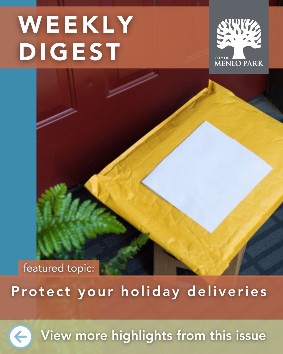 CityofMenloPark's tweet image. View this week’s #WeeklyDigest: publicinput.com/Email/f378314 and subscribe: publicinput.com/weeklydigest