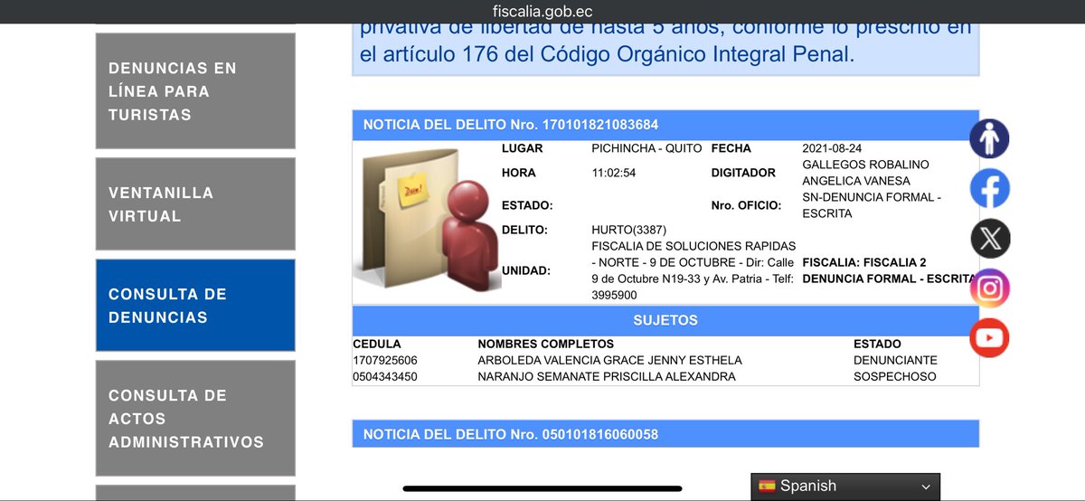 CeliaRea1equ's tweet image. Ya papito, descansa jaja. Cuenta quién es la supuesta testigo, Priscilla Naranjo Semanate, prófuga del Ecuador por su sin número de procesos judiciales. Igual de criminal que Xavier Jordan. Bien parado ese abogado, no se vendió al mejor postor, como Gallegos y Leon.