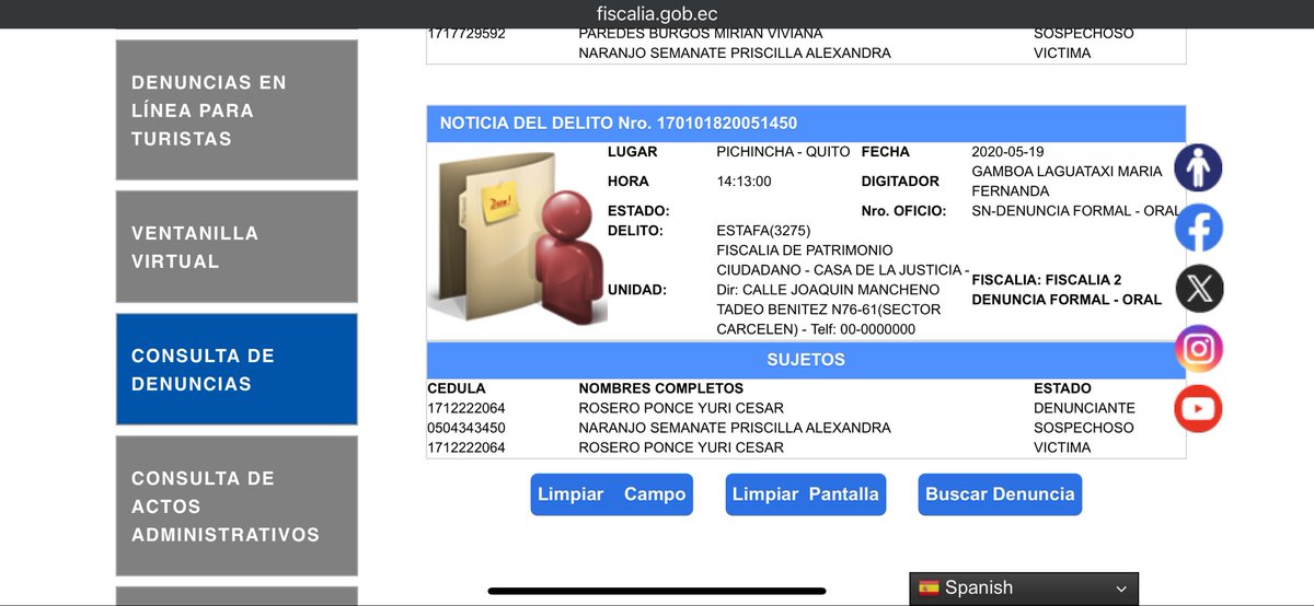 CeliaRea1equ's tweet image. Ya papito, descansa jaja. Cuenta quién es la supuesta testigo, Priscilla Naranjo Semanate, prófuga del Ecuador por su sin número de procesos judiciales. Igual de criminal que Xavier Jordan. Bien parado ese abogado, no se vendió al mejor postor, como Gallegos y Leon.
