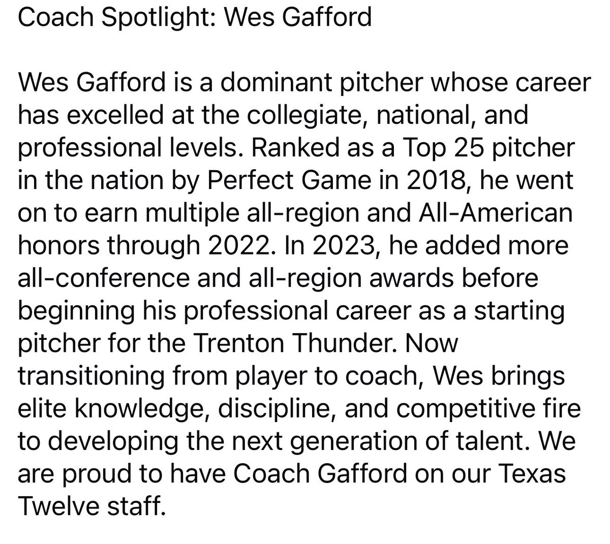GPSTEXASBASEBA1's tweet image. 💥COACHES SPOTLIGHT!💥
@wesleygafford1 was an all American in college. Pitched in the MLB draft league. Coach Wes does a great job coaching up &amp;amp; mentoring our young men! We appreciate &amp;amp; love you Wes. 🦒