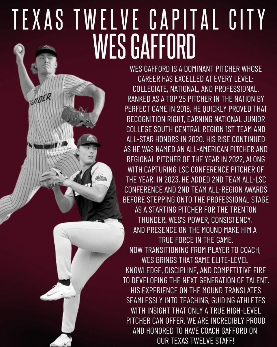 GPSTEXASBASEBA1's tweet image. 💥COACHES SPOTLIGHT!💥
@wesleygafford1 was an all American in college. Pitched in the MLB draft league. Coach Wes does a great job coaching up &amp;amp; mentoring our young men! We appreciate &amp;amp; love you Wes. 🦒