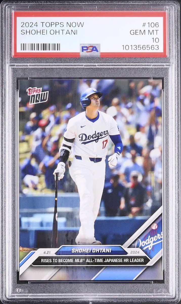 大谷翔平2024 TOPPS NOW GEM MINT PSA 10 ドジャース 💡A148 出品紹介：L0018 『Topps 大谷翔平 PSA10』 📝商品概要 2024年