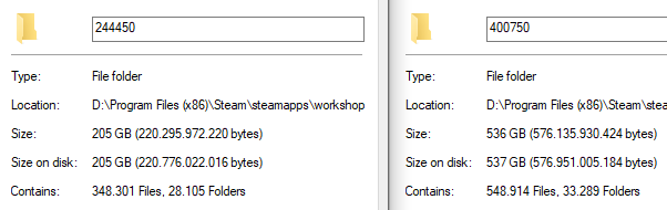 I should probably clean my ~740GB worth of mods for Men of War: Assault Squad 2 and Gates of Hell up a bit huh