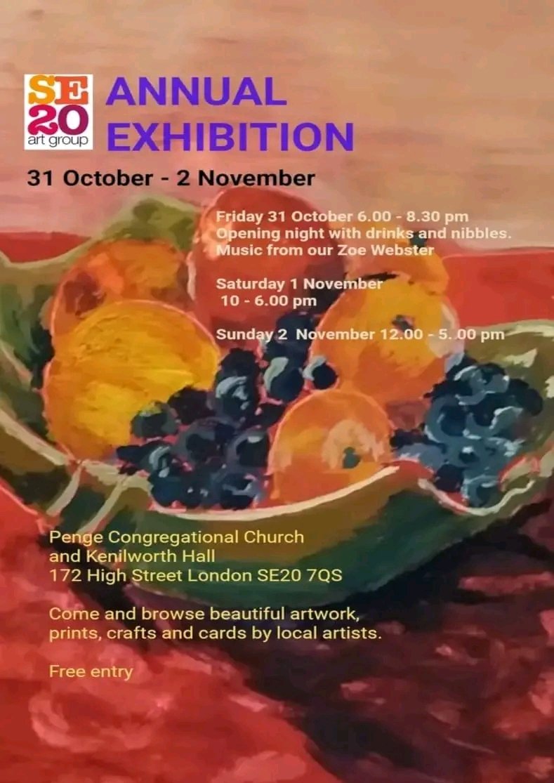 Vibrant SE20 Art Exhibition. What talent we have in Penge!