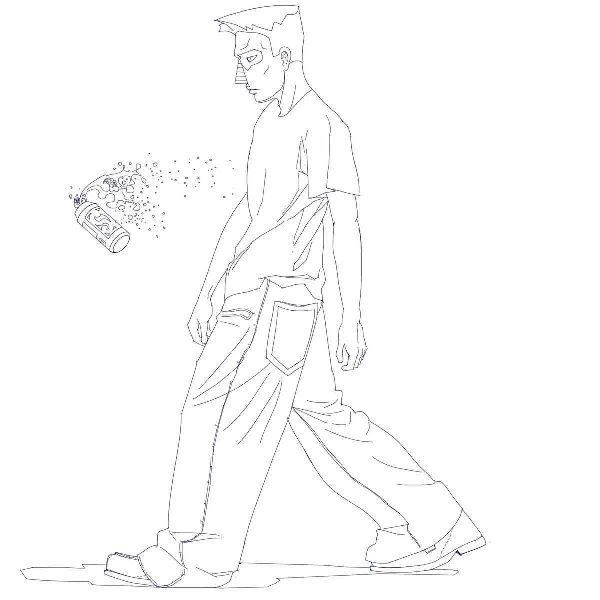 I had this cool drawing of Joe sitting in my drawings folder from 2024 and never painted it shit