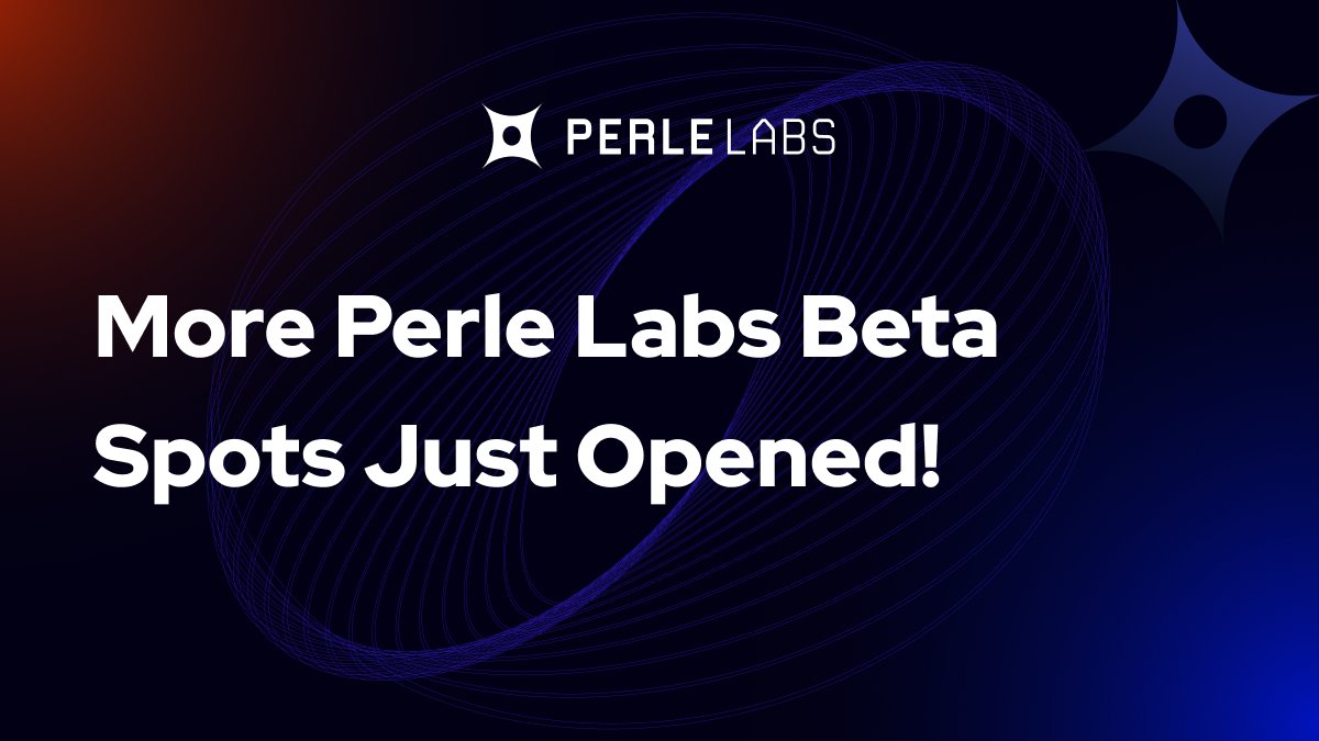 PerleLabs's tweet photo. gPerle! BIIIG start to the week. We just opened a major batch of spots in the beta platform ๐
Todayโs wave covers most of the original waitlist. If you signed up, check the dashboard ASAP.
We're excited to see you dive in! Start earning rewards ๐ https://t.co/o7v3LqS1Bp https://t.co/YBekEC8Gka