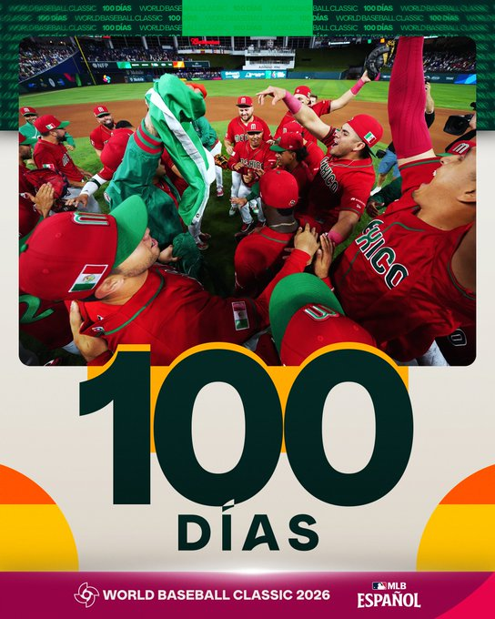 #NotiDeportes⚾️🇲🇽
#SportsNews ⚾️🇲🇽
Faltan 100 días para el Clásico Mundial de Béisbol 2026