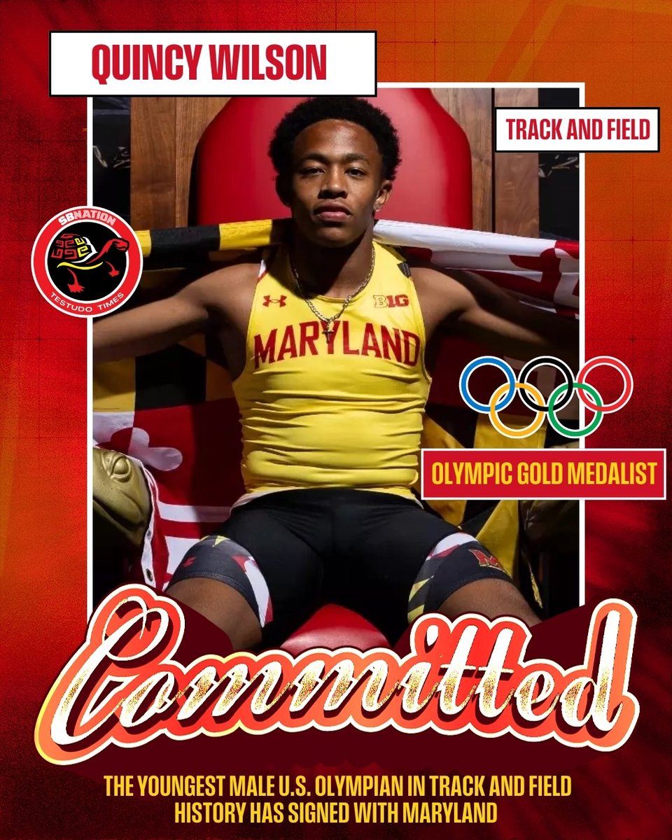 Olympic gold medalist Quincy Wilson has signed with Maryland track and field. 

Wilson was the youngest U.S. Olympian in track and field in the 2024 Paris Olympics.