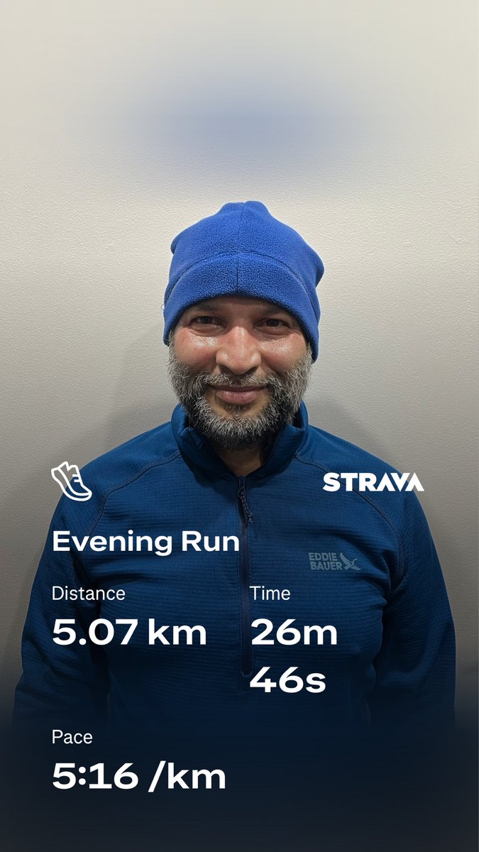 kunrup's tweet image. Proof that the only bad workout is the one that didn’t happen!
Late evening run of 5K to shut down the day in a better mood.
#brampton #stayactive #staymotivated #positivevibes #runcanada #mondaymotivation #itsmylife #runforfun #runforhealth