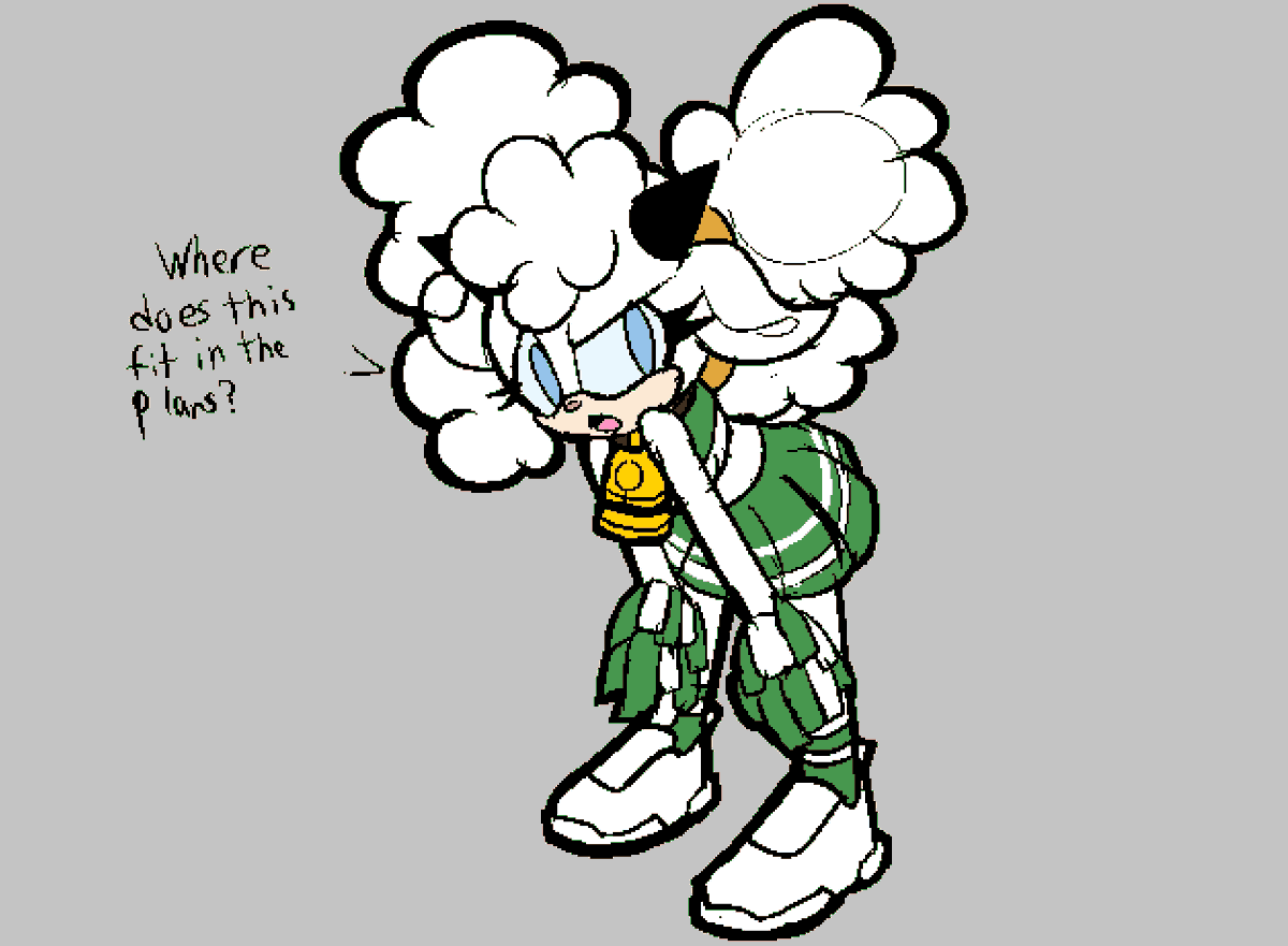 XerexKai's tweet image. Cheerleader Lanolin. I didn&apos;t know what else to draw at the moment