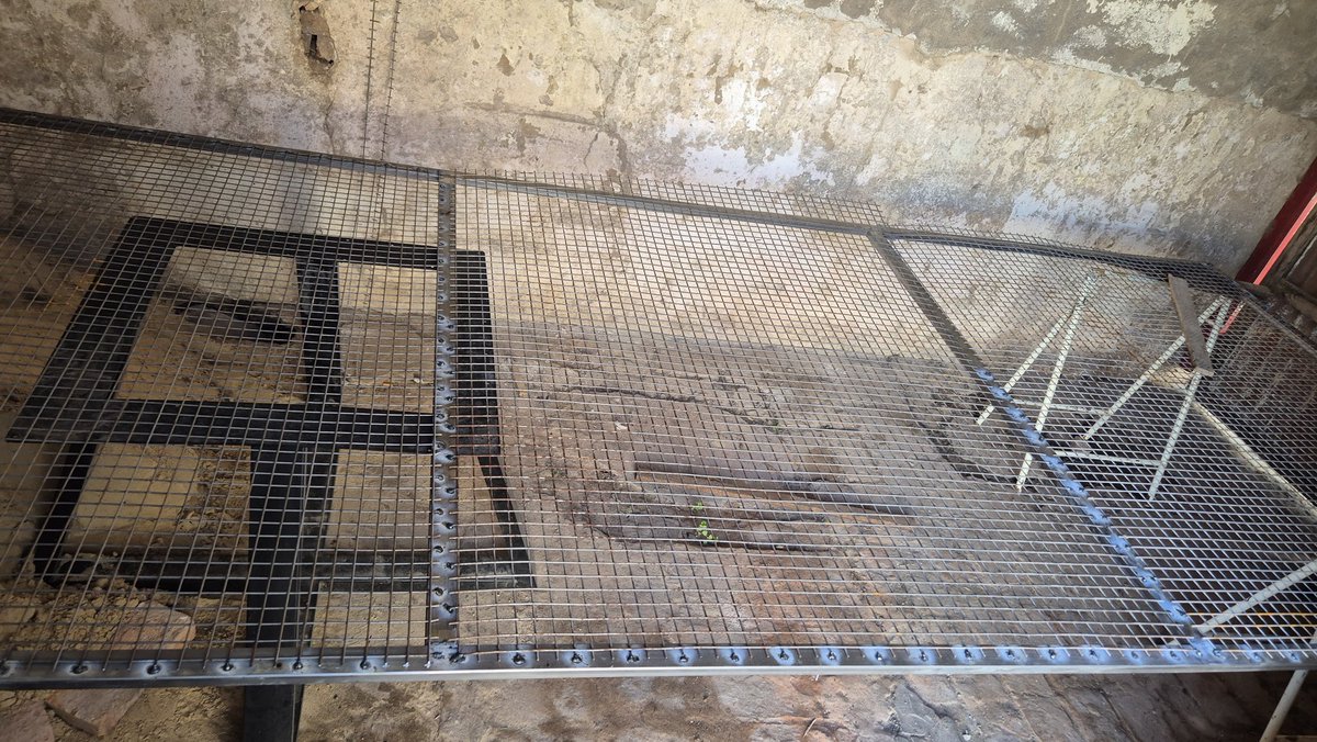 La foto no colabora mucho pero mi papá está en plena fabricación del nuevo zarirecinto del hogar carlottis. De 3.6 x 1.5 x 1.5 mts, enorme! Ya les contaré el detalle de $$ cuando lo tenga. Pero está todo cubierto,  gracias ❤️‍🩹