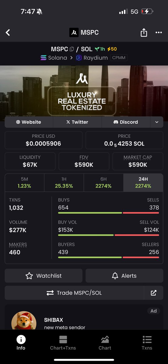 Where the deep realms of crypto meet reality, the king of all coins was birthed 
$MSPC 

Luxury Real Estate becomes Tokenized 🏙️

Don’t miss out out on innovation buy the coin (now mf I warned you 😉)