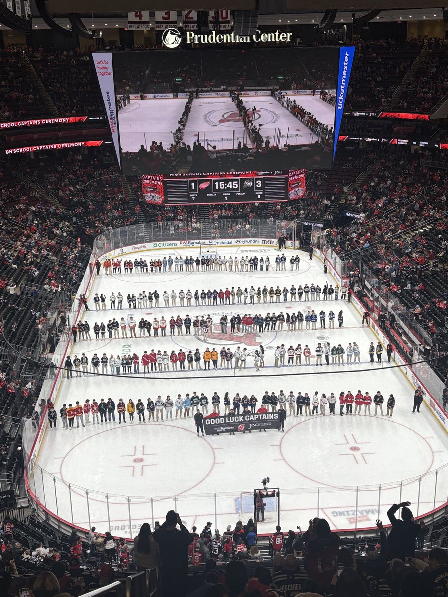 New Jersey High School Hockey Captains Night. <a href="/NJDevils/">New Jersey Devils</a> <a href="/Buccigross/">BucciOT.Com</a>