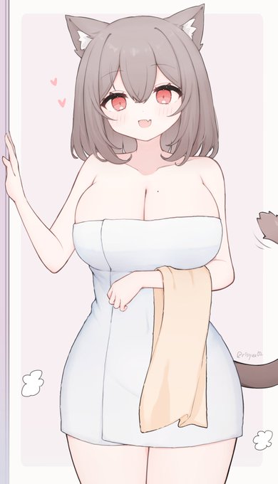 「いっしょに入ろ♪🐈」
#オリジナル 