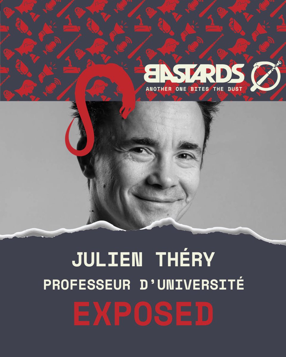 SwordOfSalomon's tweet image. 🚨📚 SIGNALEMENT : Julien Théry (@La_grande_H), professeur à l’Université @univ_lyon2, est désormais célèbre pour avoir publié une liste de 20 personnalités juives qualifiées de “génocidaires”.

🔎 L’analyse de ses comptes Facebook et X montre qu’il relaye et suit massivement :…