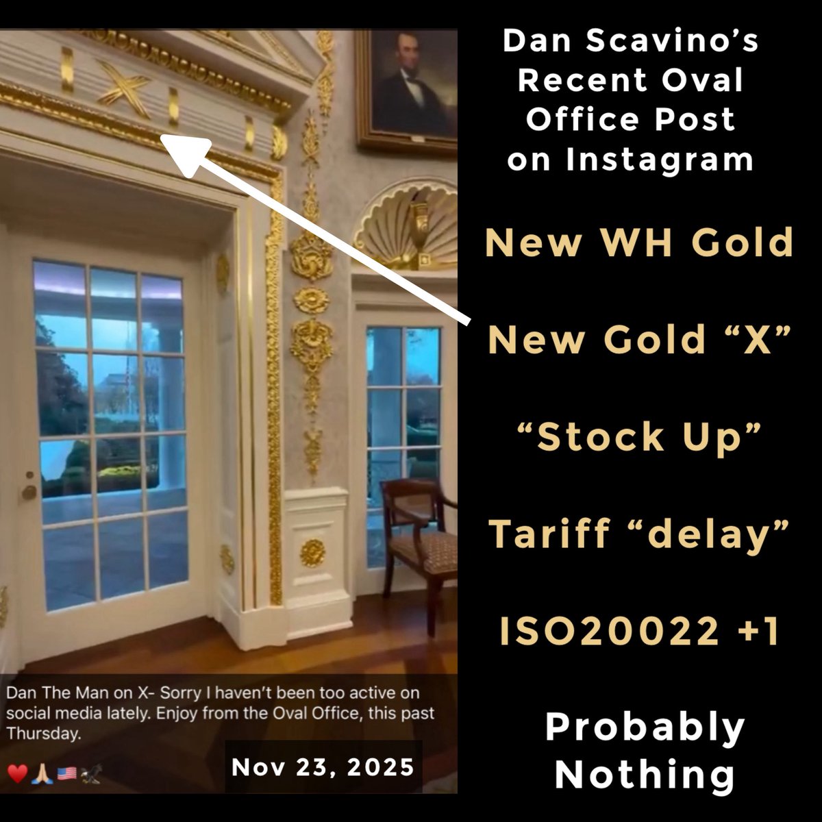 KuwlShow's tweet image. Probably nothing. 

@DanScavino #XRPArmy #Gold 

👉🏽 instagram.com/reel/DRYI7O-jv…