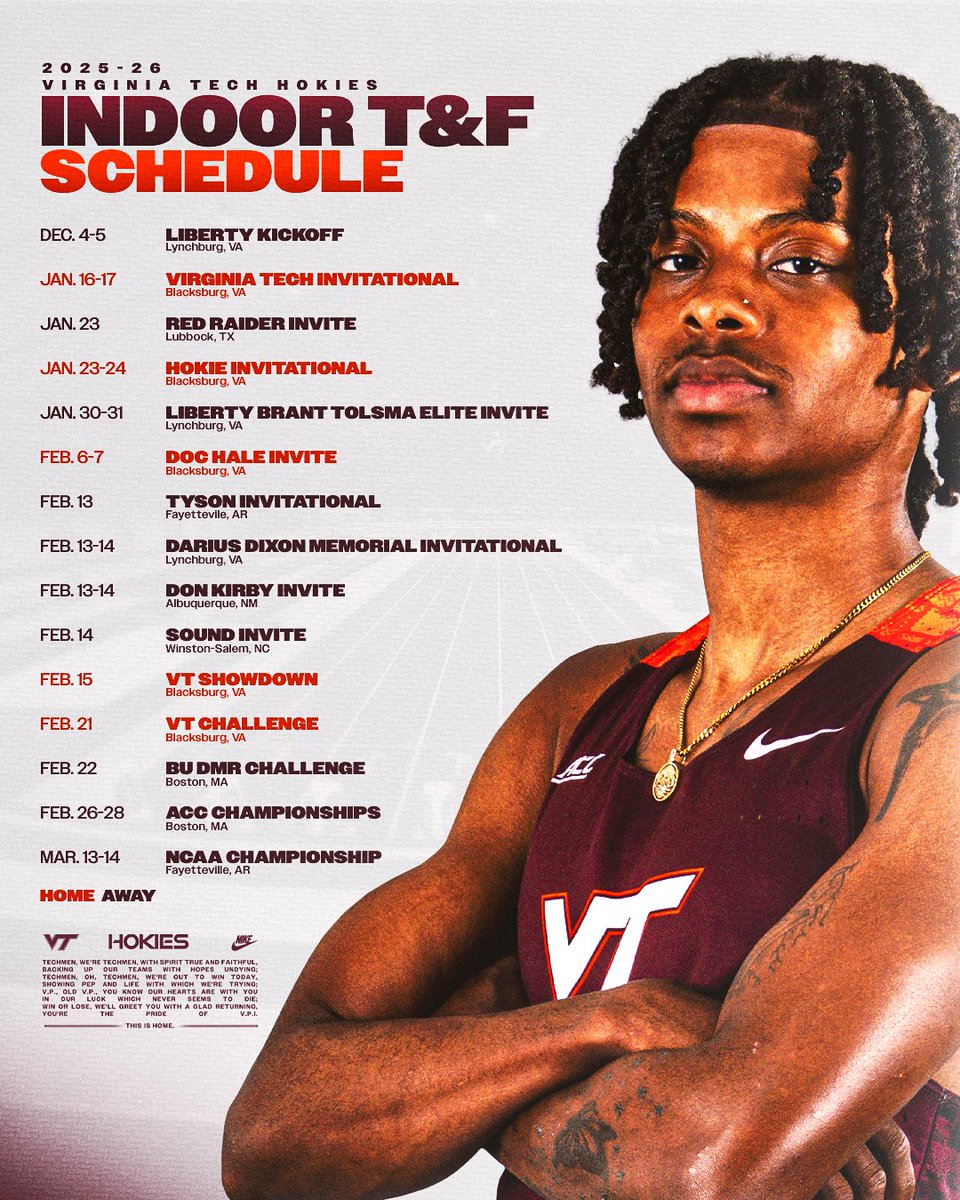 HokiesTFXC's tweet photo. The Indoor Season is Set.

Let’s get to work. 🔥 https://t.co/daJQnclDFq