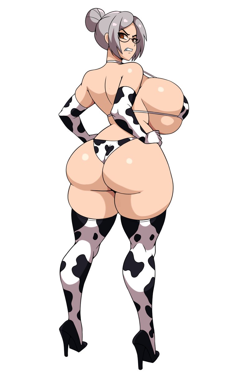 Line art and shaded piece for a fan who wanted me to draw Meiko from Prison School in a cowkini.