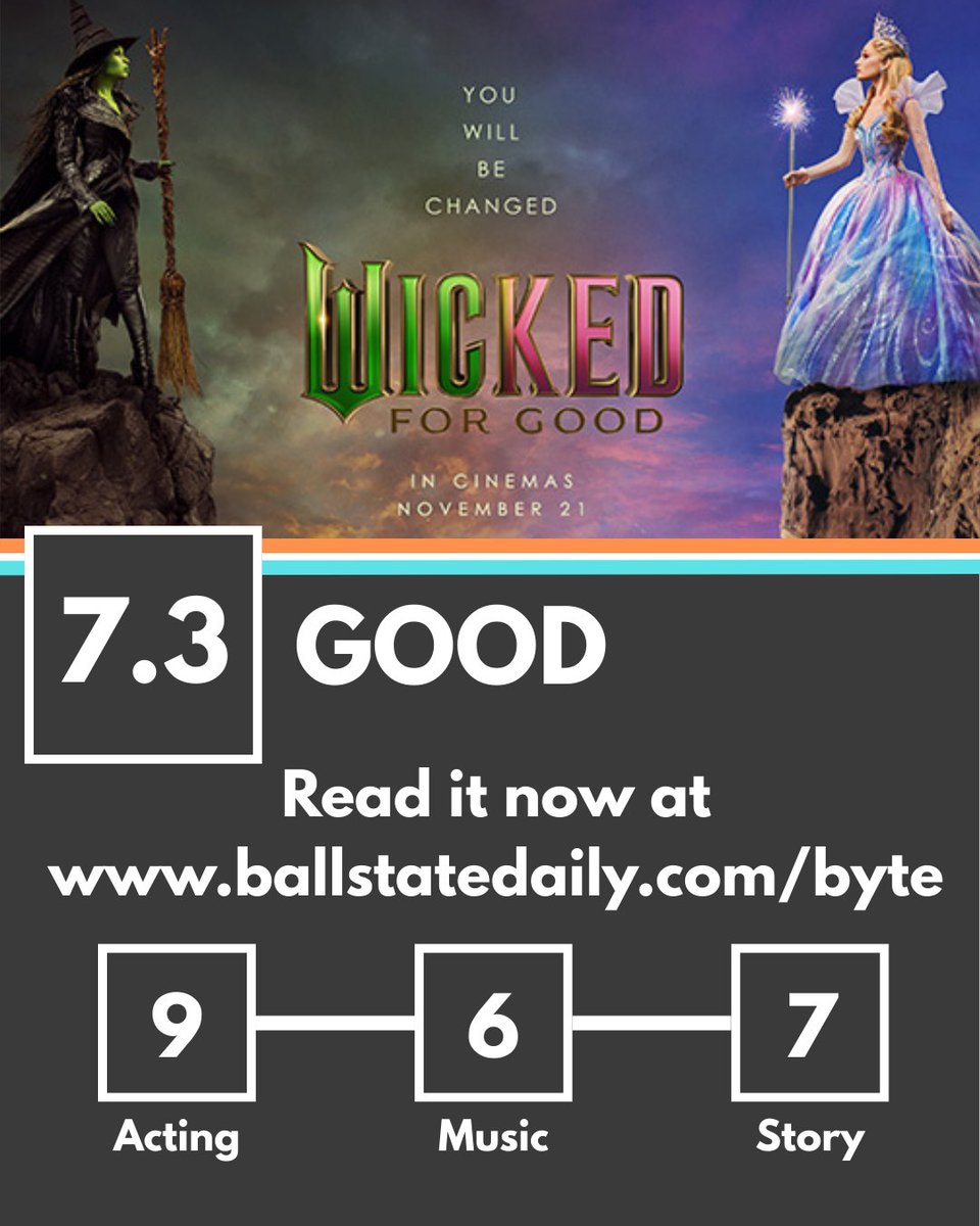 ByteBSU's tweet photo. Check out our review of Wicked For Good: https://t.co/5m4xYV8mwk https://t.co/dUcDX10XuI