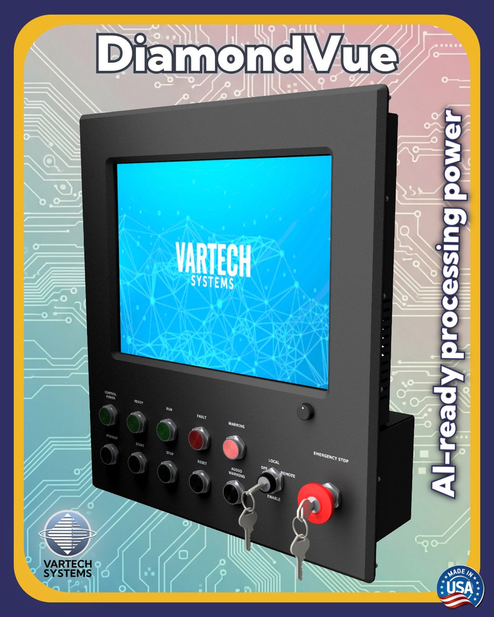 VartechSystems_'s tweet image. Las computadoras industriales DiamondVue están hechas para entornos extremos y pueden personalizarse para cada operación. 

Cubiertas robustas, pantallas para sol y funciones críticas listas para trabajar.
 vartechsystems.com/products/diamo…

#DiamondVue #CustomSolutions #VarTechSystems