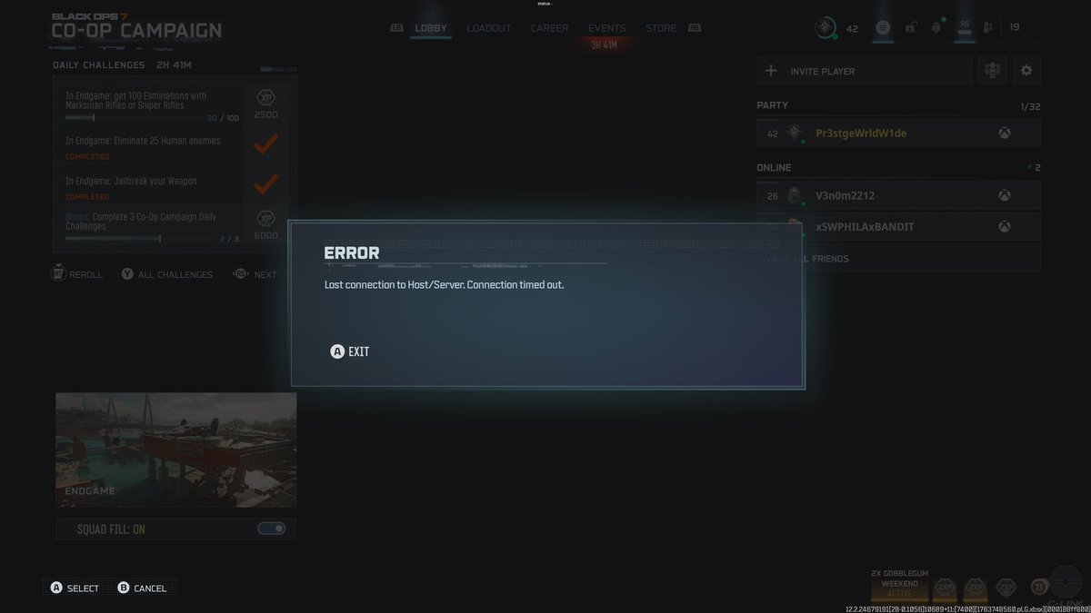 Prst1geWrldWide's tweet image. @CallofDuty @Activision How many damn times am i going to keep getting disconnected until you fix your #CODEndGame #Servers what’s the point in grinding if i lose everything and not by my own fault!