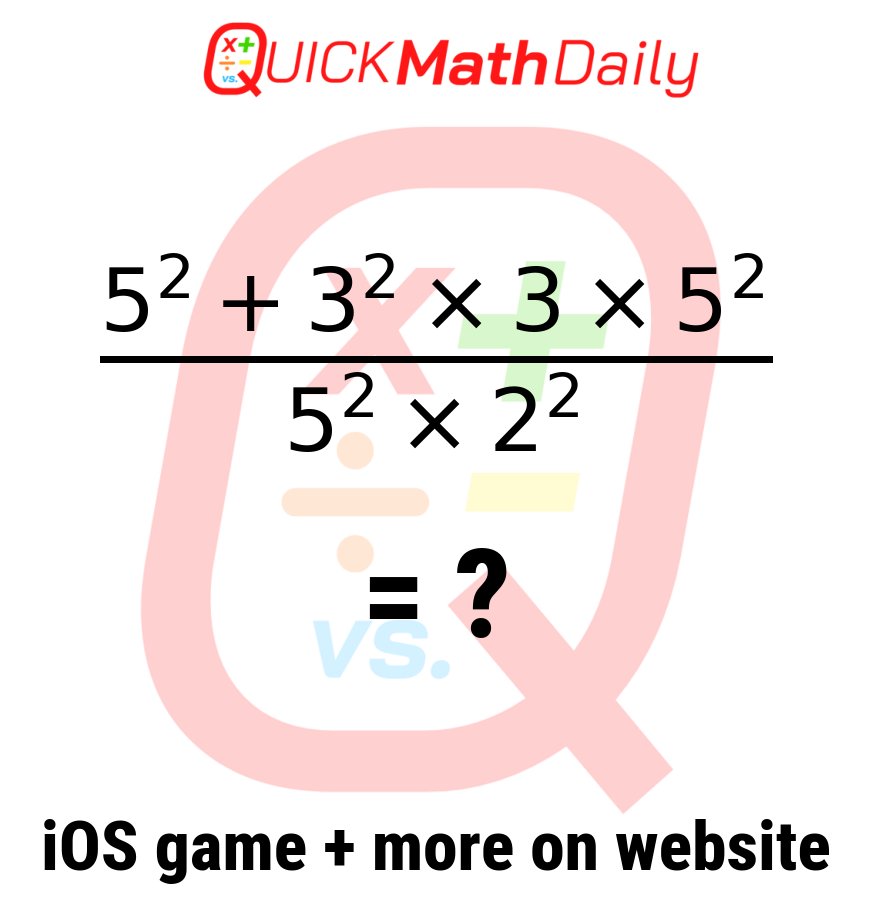 QuickMathDaily's tweet image. 🔍 Can You Outsmart This Math Problem? 🧠 

Prove It By Commenting Below!👇

See more on QuickMathDaily.com 👀 ✅
