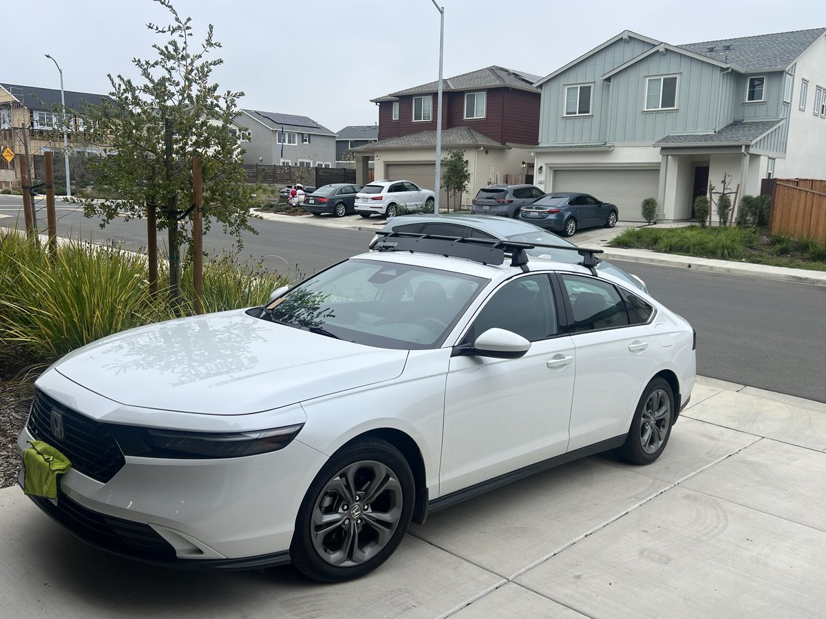 rockyPT55's tweet photo. Honda accord 2024 with Yakima rack. Baseline towers, jet stream 50”, 46” fairing. https://t.co/EnbjvvGBaH