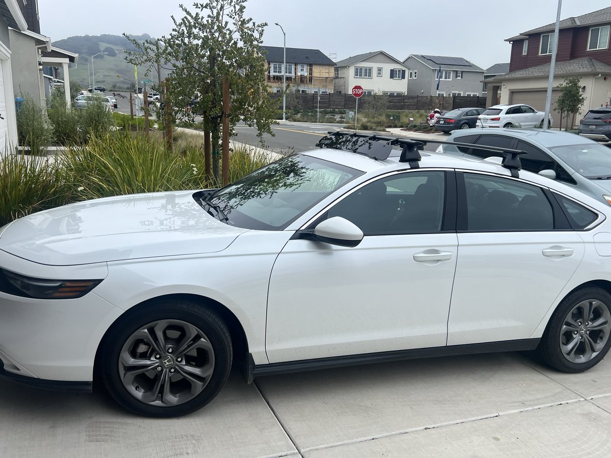 rockyPT55's tweet photo. Honda accord 2024 with Yakima rack. Baseline towers, jet stream 50”, 46” fairing. https://t.co/EnbjvvGBaH