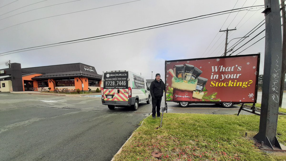 SignGuruNL's tweet image. Looking for something to jump out of your stocking this Christmas, why not fill it with some coffee and delicious treats from Jumping Bean Topsail Road.