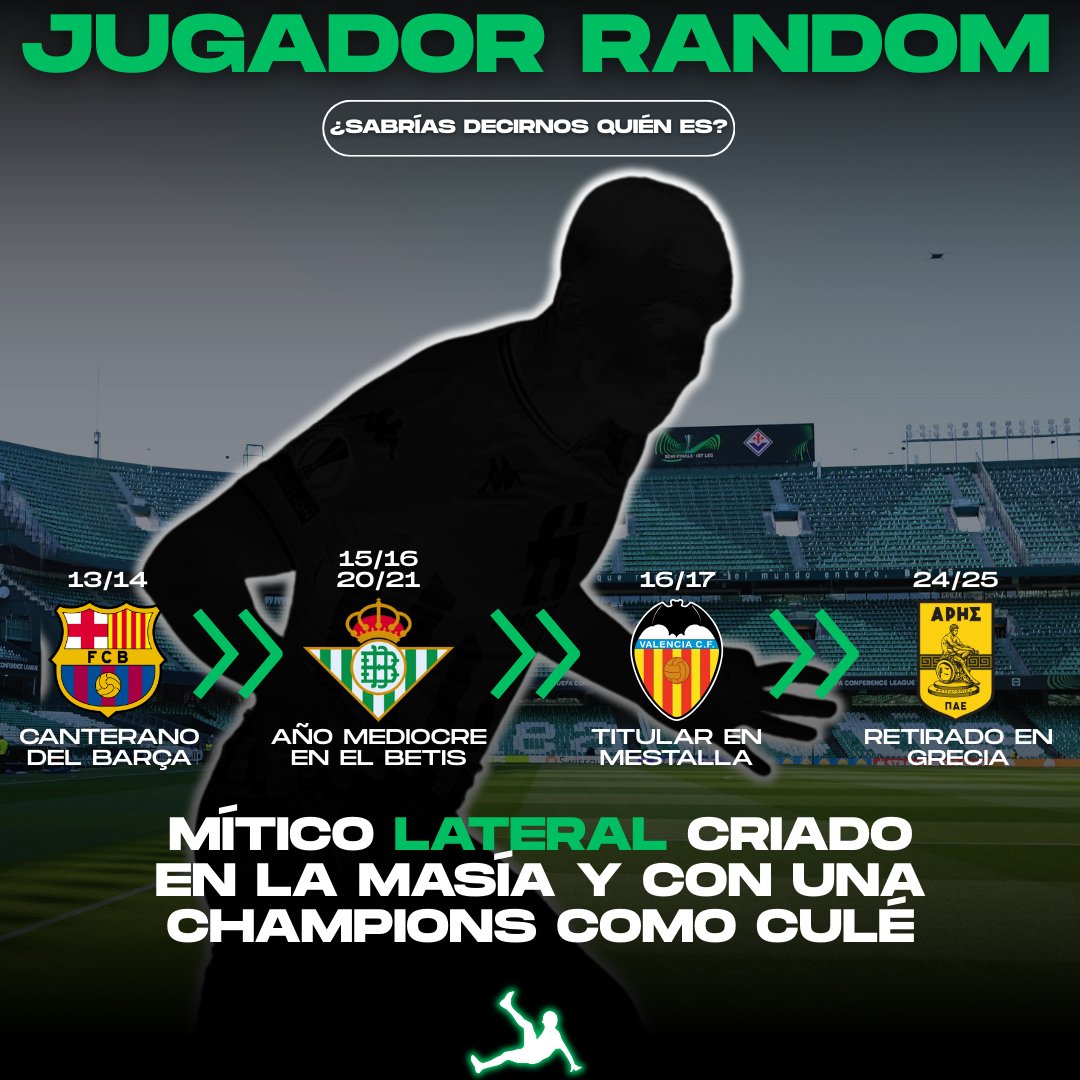 AgenteLibre_dig's tweet image. 𝐉𝐔𝐆𝐀𝐃𝐎𝐑 𝐑𝐀𝐍𝐃𝐎𝐌 🚨🤔

Un lateral con pasado culé, capítulo irregular en Heliópolis, etapa sólida en Mestalla y despedida lejos de casa 🇬🇷⚽.

Crecido en La Masía, campeón de Champions siendo muy joven, reciclado en el Betis y consolidado en el Valencia 💼💪.

Carrera…