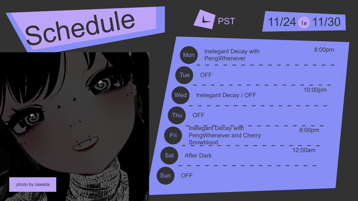 rawadavr's tweet image. #らわだ #今週予定 #rawada #weeklyplans

今週頑張る(ง •̀_•́)ง
LFG week!!!!